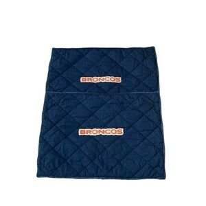 2 x Pottery Barn Teen‎ Broncos NFL Navy Blue Standard Pillow Shams